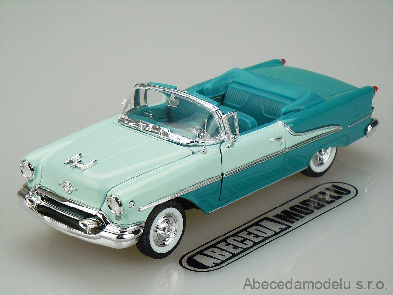 Welly 1:18 Oldsmobile Super 88 Coupe Année De Construction 1955 Rouge Blanc 19869w