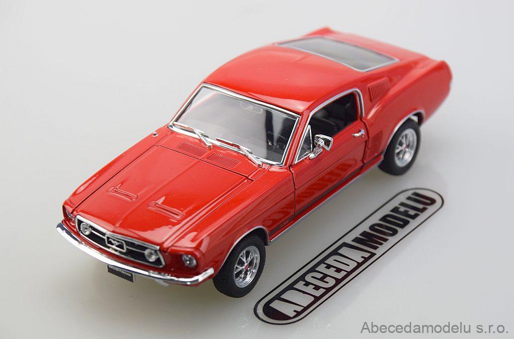 Welly Ford Mustang GT 1967 Coupé Rouge 1/24 Modèle de Voiture