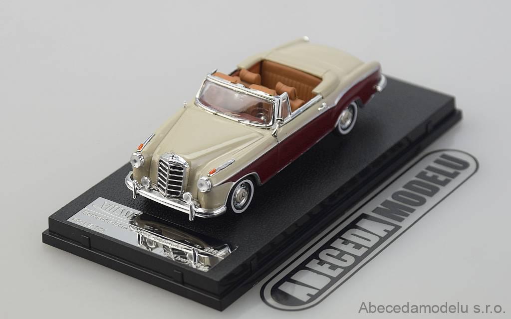 Mercedes 220 SE Cabriolet 1/43 Vitesse – Ivoire Et Rouge – Miniature Collection Neuve