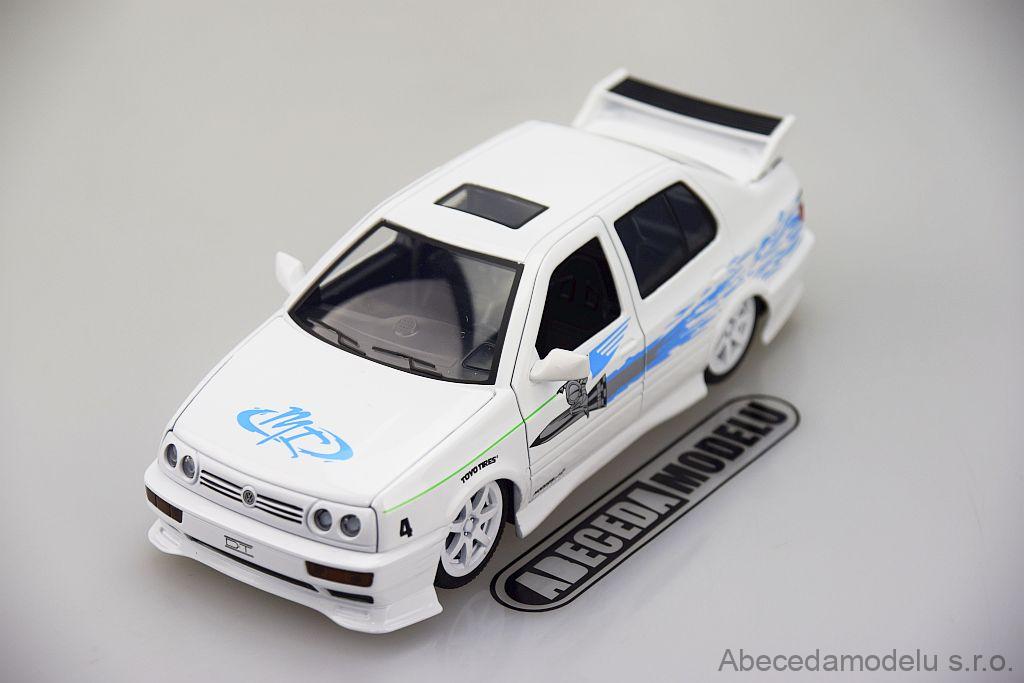 VW Jetta 1995 Blanche De Jesse - Fast & Furious - Maquette Jada Toys 1/24 - Neuf