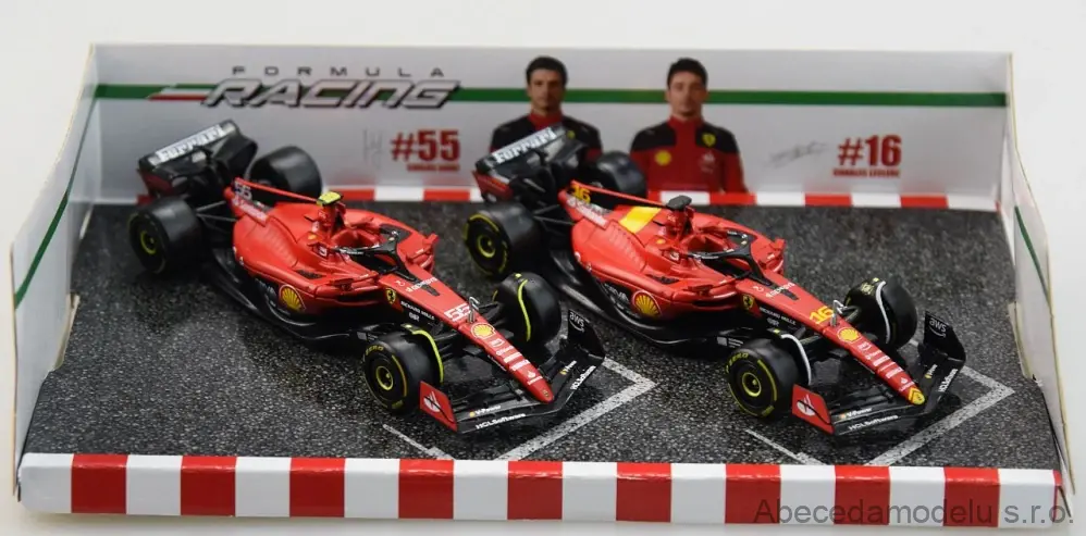 Ferrari Set F1 2x SF23 No.55 C.Sainz+No.16 Ch.Leclerc