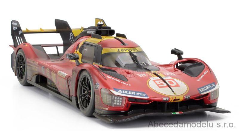 Ferrari 499P 3.0L Turbo V6 Team Ferrari AF Corse No.50 Champion 24h Le Mans 2024 A.Fuoco - M.Molina - N.Nielsen (after race version)