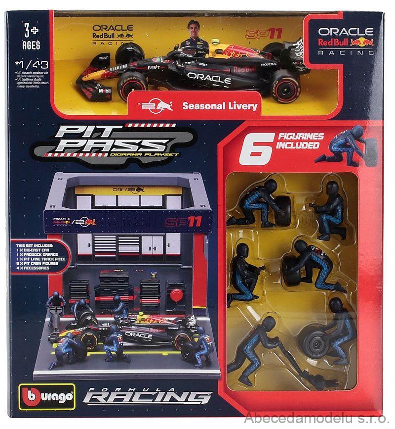 Red Bull GP 2023 F1 RB19 No 11 Sergio Perez Diorama Pit Stop