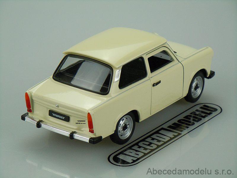 Welly Trabant 601 Beige/Blau Modellauto mit Rückzugmotor