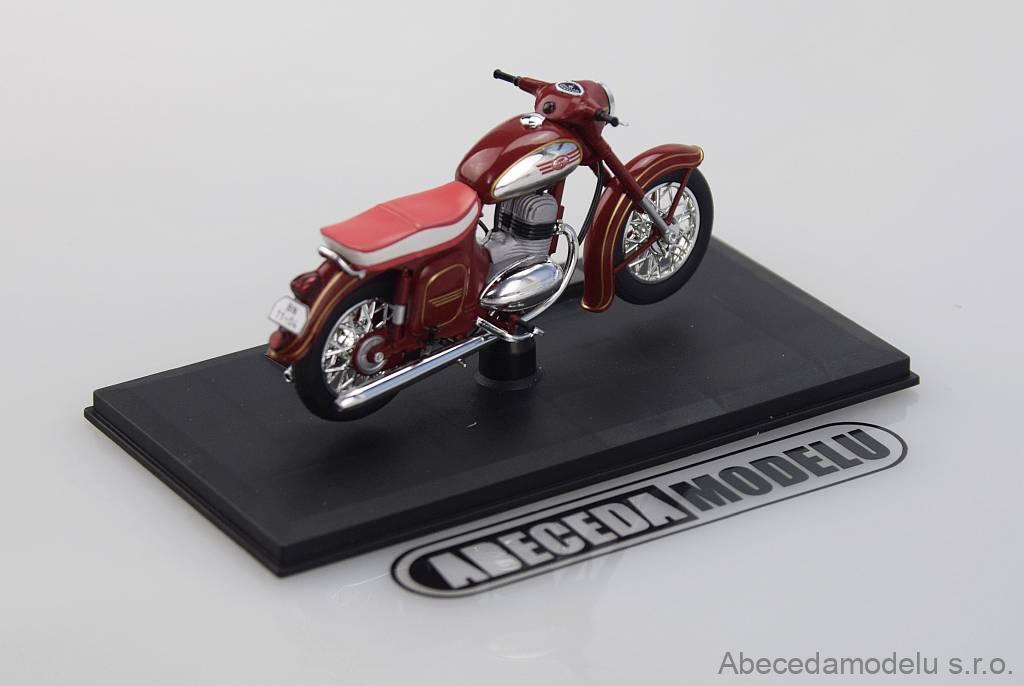 Modèle Réduit Moto Jawa 350 Automatic 1966 Blanche - Échelle 1:18 Par Abrex - Neuf Sous Boîte