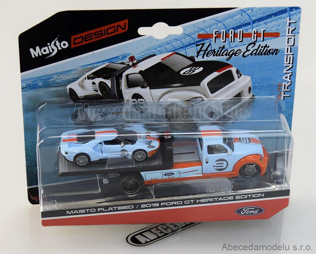 Maisto Flatbed/Ford GT Heritage Edition 2019
