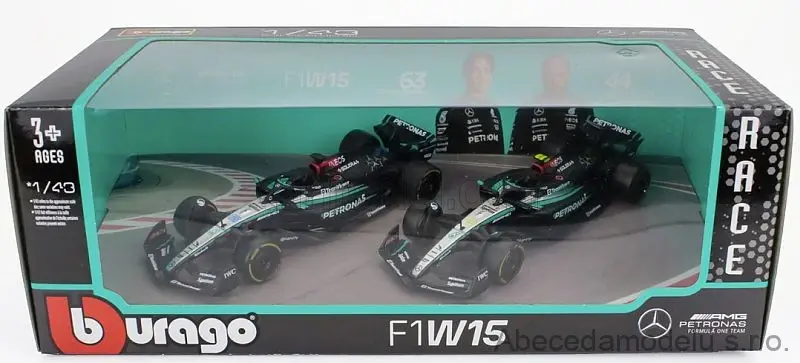 Mercedes-AMG Set F1 2x W15 No.44 L.Hamilton+No.63 G.Russell