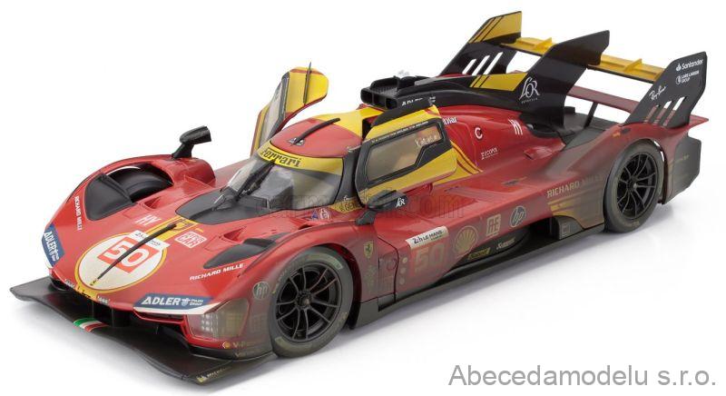 Ferrari 499P 3.0L Turbo V6 Team Ferrari AF Corse No.50 Champion 24h Le Mans 2024 A.Fuoco - M.Molina - N.Nielsen (after race version)