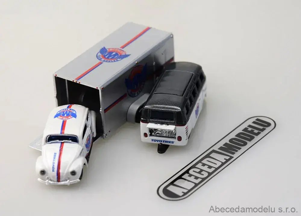 VW Van Samba + VW Beetle + Car Trailer