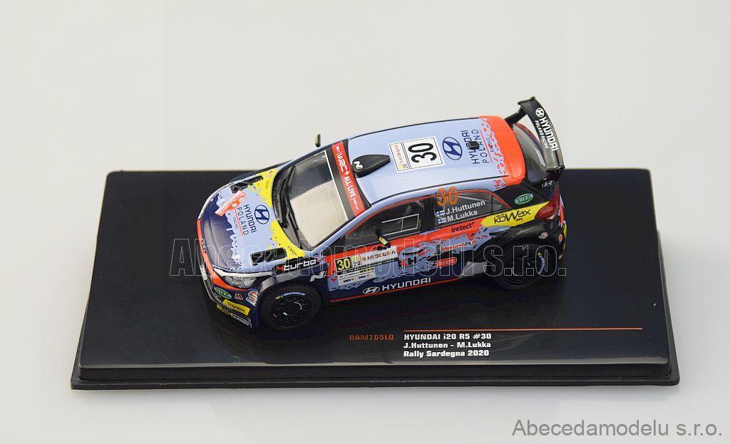 Modèle Réduit 1/43 Hyundai I20 R5 #30 Rallye Sardaigne 2020 Huttunen - IXO Models