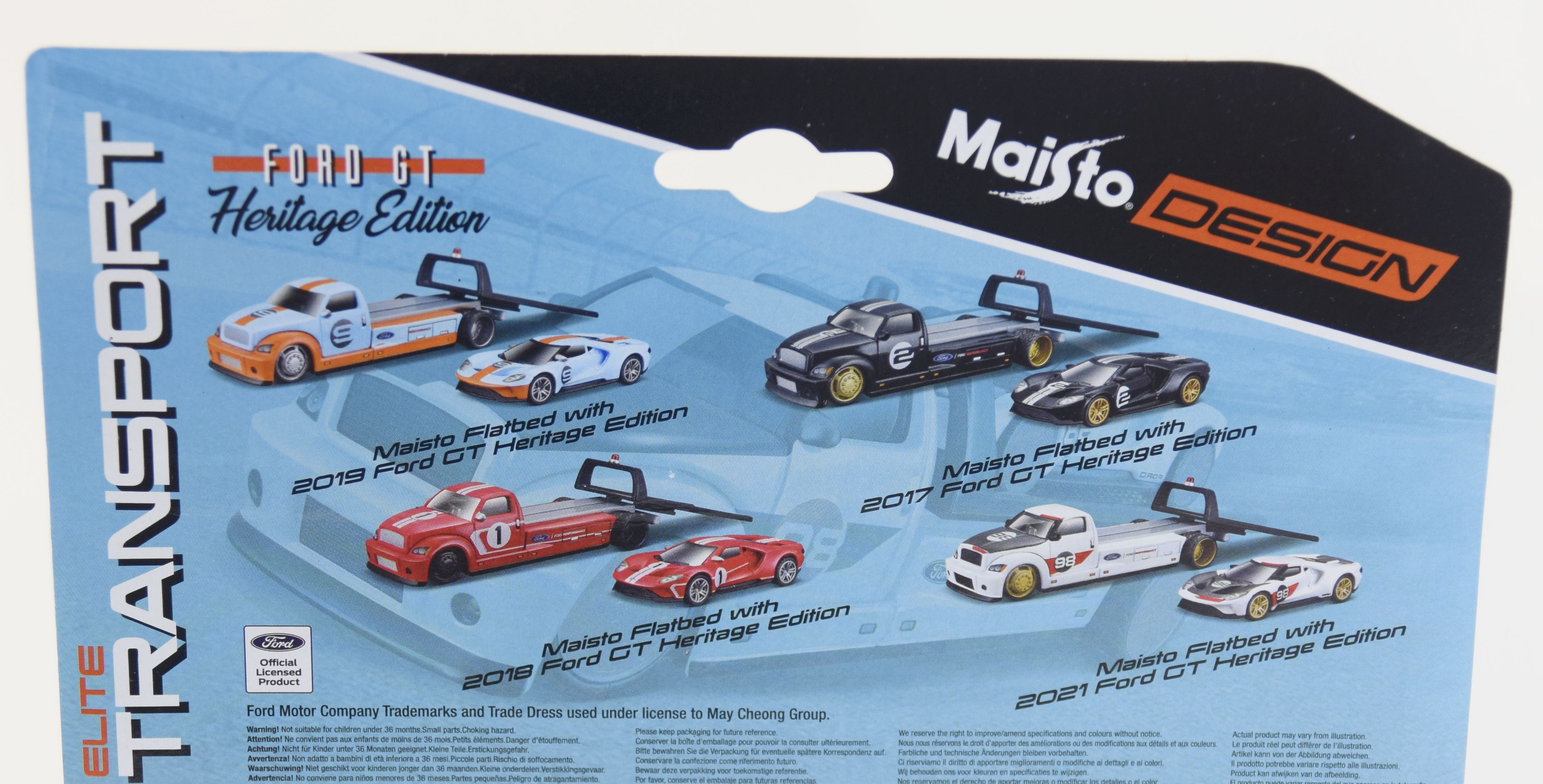 Maisto Flatbed/Ford GT Heritage Edition 2019