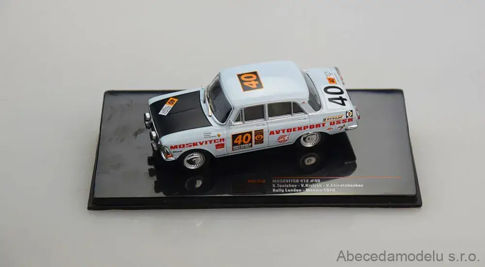 Moskwitsch 412 #40 S.Tennishev-V.Kislykh-V.Chirotchenkov Rally London-Mexico 1970