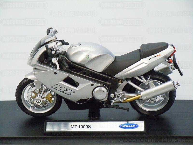 Welly MZ 1000S Motorrad-Modell 1:18 – Schwarzes Modellmotorrad, Ca. 13 Cm, Aus Metall & Kunststoff