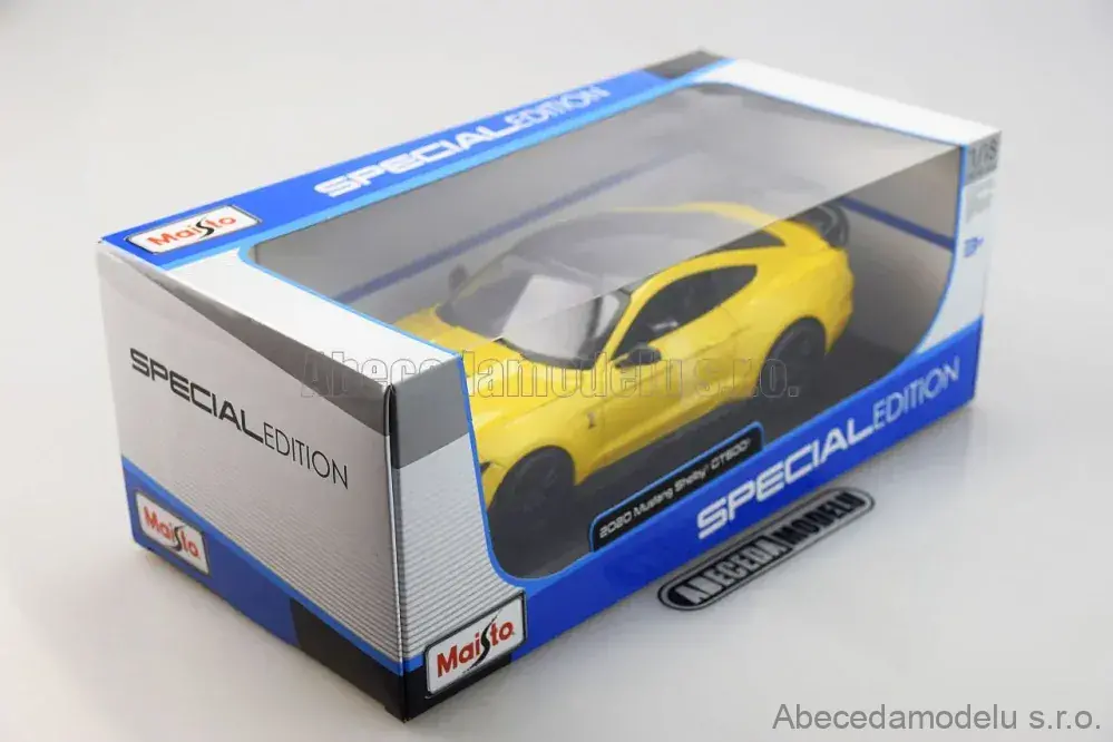 Shelby Mustang GT 500 2020 Jaune 1/18 - Maisto - Miniature Neuve