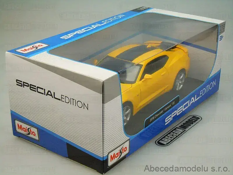 Bauer Spielwaren Maisto 2016 Chevrolet Camaro SS Amarillo 1/18 Modelo de Coche Fundido a Troquel