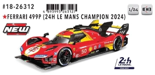 Ferrari 499P 3.0L Turbo V6 Team Ferrari AF Corse N 50 Winner 24h LeMans 2024 A.Fuoco - M.Molina - Nicklas Nielsen