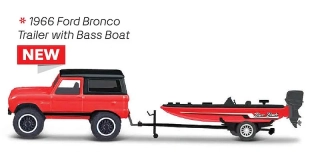 Ford Bronco 1966 + Trailer with Bass Boat